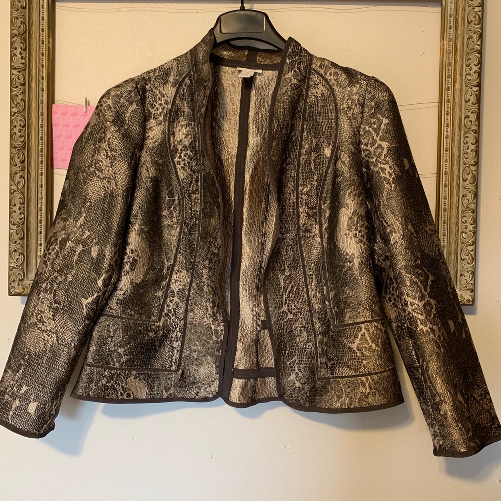 Chico’s Snake Skin Looking Jacket Size O(4)